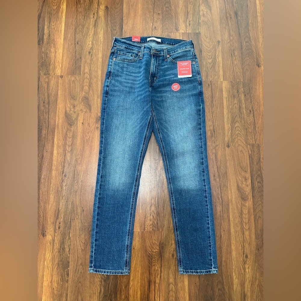 Levi Strauss Signature Men's Straight Fit Jeans in Blue - Picture 9 of 10